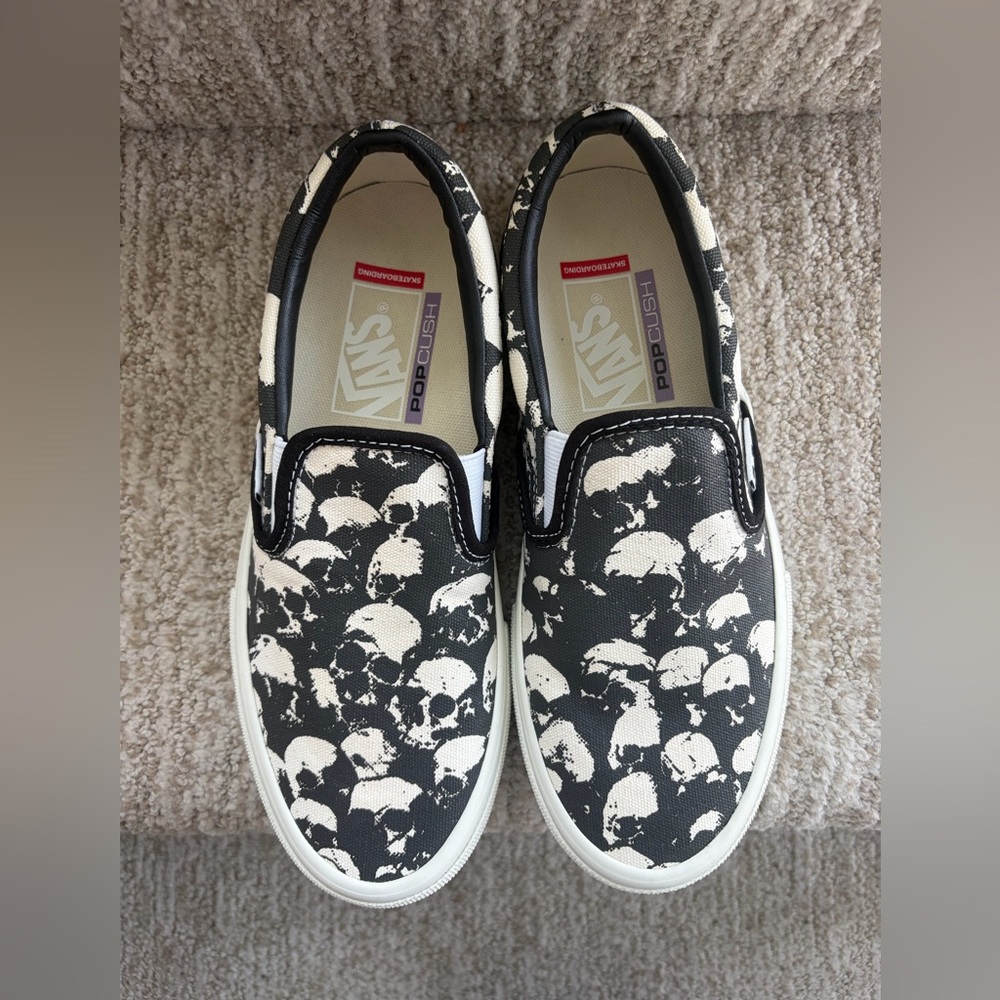Vans Skate Slip-On Skull Pile Shoes. Men’s size 5.5. (Women’s size 7). - Picture 8 of 12